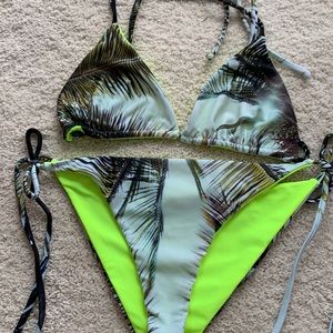 Palm print bikini